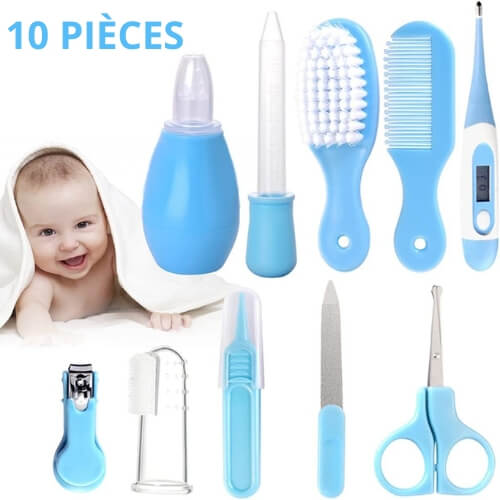 une trousse de soins bébé 10 pièces, l'ensemble parfait pour les parents attentifs